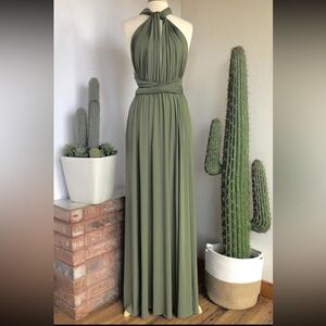 Elegant Green Maxi Dress